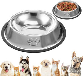 Produktbild von RWEUOQ Edelstahl-Hundenapf mit rutschfestem Gummi - 580 ml