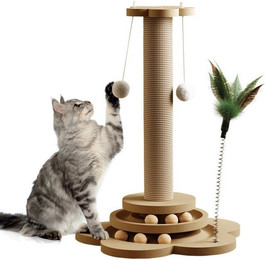 Produktbild von RWEUOQ Kratzbaum Kratzstamm für Katzen mit Katzenminzebällen