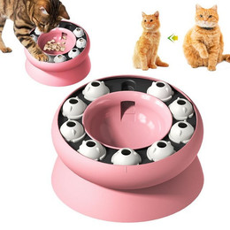 Produktbild von RWEUOQ Multifunktionales Katzenspielzeug Slow Feeder mit Ständer