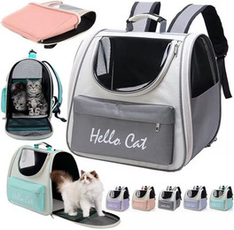 Produktbild von RWEUOQ Tiertransporttasche Katzen- und Hunde-Rucksack mit Netzfenster