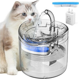 Produktbild von RWEUOQ Trinkbrunnen Katzenbrunnen für Katzen und Hunde 2L mit einstellbarem Wasserdurchfluss - 2 l