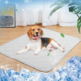 Produktbild von Rywell Hundematte Graue Kühlmatte für Sommer (Qmax>0.5), kühlende Hundematte für Hunde/Katze