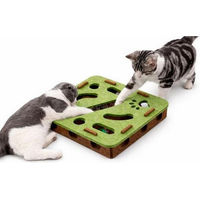 Produktbild von R2 Invest Intelligenzspielzeug für Katzen Interaktive Filz-Box mit 3 Bällen Grün