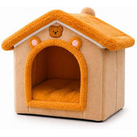 Produktbild von R2 Invest Kuschelhöhle Katzenhöhle aus Plüsch für Katzen und kleine Hunde 33 x 29 x 26 cm