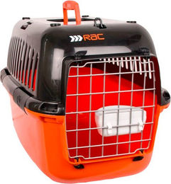 Produktbild von RAC Transportbox für Haustiere Größe M Schwarz Orange Transparent aus Polyester