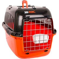 Produktbild von RAC Transportbox für Haustiere Größe M Schwarz Orange Transparent aus Polyester