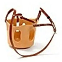 Produktbild von Racing Tack Maulkorb aus Kunststoff mit Kopfband in Beige oder Braun
