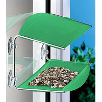 Produktbild von Radius Vogelhaus Piep Show Vogelfutterstation für das Fenster aus Kunststoff und Aluminium in Grün, 30x16x16cm