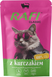 Produktbild von Rafi Cat Classic Katzenfutter Huhn Adult 10 x 100 g Beutel
