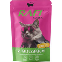 Produktbild von Rafi Cat Classic Katzenfutter Huhn Adult 10 x 100 g Beutel