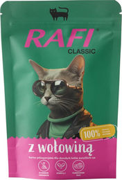 Produktbild von Rafi Cat Classic Katzenfutter Rind Adult 10 x 100 g Beutel
