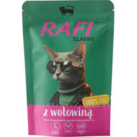 Produktbild von Rafi Cat Classic Katzenfutter Rind Adult 10 x 100 g Beutel