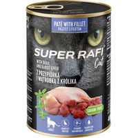Produktbild von Rafi Cat Super Katzenfutter Adult Wachtel- und Kaninchenleber mit hohem Fleischanteil 24 x 400 g