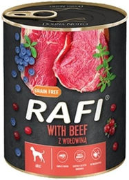 Produktbild von RAFI Hund Nassfutter Rind und Ente Adult Getreidefrei Hoher Fleischanteil 12 x 800 g