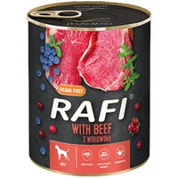Produktbild von RAFI Hund Nassfutter Rind und Ente Adult Getreidefrei Hoher Fleischanteil 12 x 800 g