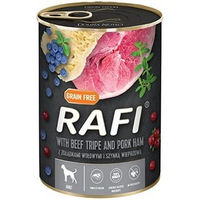 Produktbild von Rafi Hundefutter Adult mit Schinken, Rindermagen, Heidelbeeren und Preiselbeeren mit hohem Fleischanteil 400g - 400 g