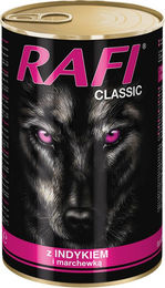Produktbild von Rafi Hundefutter Adult Truthahn Stückchen in Sauce mit hohem Fleischanteil 12 x 1240 g - 12 x 1240 g