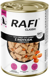 Produktbild von Rafi Hundefutter Adult Truthahn Stückchen in Sauce mit hohem Fleischanteil 6 x 1240 g