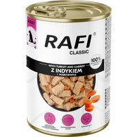 Produktbild von Rafi Hundefutter Adult Truthahn Stückchen in Sauce mit hohem Fleischanteil 6 x 1240 g