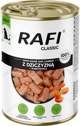 Produktbild von Rafi Hundefutter Adult Wild und Truthahn Stückchen in Sauce mit hohem Fleischanteil 6 x 1240 g
