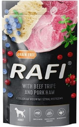Produktbild von Rafi Hundefutter Rindermagen mit Schinken getreidefrei Adult 500 g Beutel - 10 x 500 g