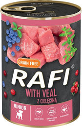 Produktbild von Rafi Junior Hundepastete Welpe Kalb und Lachs getreidefrei 24 x 400 g - 24 x 400 g