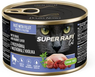Produktbild von Rafi Nassfutter Huhn und Kaninchen für adulte Katzen getreidefrei mit hohem Fleischanteil 185g