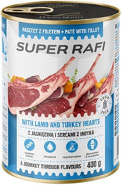 Produktbild von Rafi Nassfutter Hund Adult Lamm und Pute Getreidefrei mit hohem Fleischanteil 400g