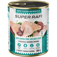 Produktbild von Rafi Nassfutter Pastete mit Pute und Rind für adulte Hunde getreidefrei mit hohem Fleischanteil 800g