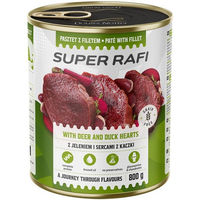Produktbild von RAFI Nassfutter Paté mit Hirsch, Ente und Pute für adulte Hunde aller Größen getreidefrei 800g