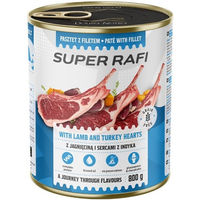 Produktbild von Rafi Nassfutter Paté mit Lamm und Pute für adulte Hunde getreidefrei 800g