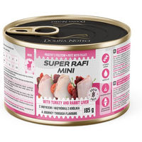 Produktbild von Rafi Super Mini Nassfutter Paté mit Pute und Kaninchenleber für kleine Hunde Adult 185g