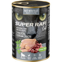Produktbild von Rafi Super Sterilised Cat Adult Nassfutter Perlhuhn und Entenherzen Getreidefrei 12 x 400 g