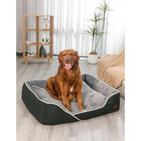 Produktbild von RAIKOU Hundebett aus Baumwolle allergikerfreundlich Dunkelgrün 100x80x9 cm