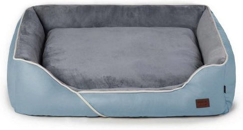 RAIKOU Hundebett aus Baumwolle für erwachsene Hunde, rutschfest und waschbar, Blau – Bild 1 von 3