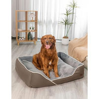 Produktbild von RAIKOU Hundebett aus Baumwolle hypoallergen Braun 120x90x10 cm