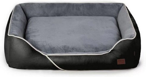 RAIKOU Hundebett aus Baumwolle hypoallergen und waschbar Schwarz 120 x 90 x 10 cm – Bild 1 von 5