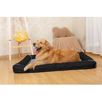 Produktbild von RAIKOU Hundebett und Katzenbett aus Oxford-Gewebe mit abnehmbarem Bezug und wasserabweisendem Boden Braun 100 x 80 cm - 100 cm