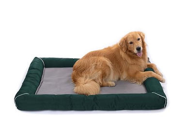 RAIKOU Hundebett und Katzenbett Dunkelgrün 100 x 80 cm mit abnehmbarem und waschbarem Bezug sowie wasserabweisender Unterseite – Bild 1 von 7