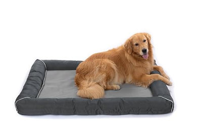 RAIKOU Hundebett und Katzenbett in Grau mit abnehmbarem und waschbarem Bezug sowie wasserabweisendem Boden 120 x 90 cm – Bild 1 von 7