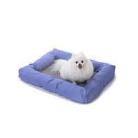Produktbild von RAIKOU Hundebett und Katzenbett mit abnehmbarem Bezug und wasserabweisendem Boden in Lila 80 x 60cm - 80 cm