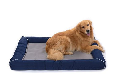 RAIKOU Hundebett und Katzenbett mit abnehmbarem Bezug und wasserabweisendem Boden in Navy Blau 100 x 80 cm – Bild 1 von 7