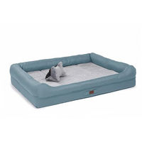 Produktbild von RAIKOU Hundebett XXL Blau mit abnehmbarem Kissen und Polsterung 120 x 90 x 10 cm