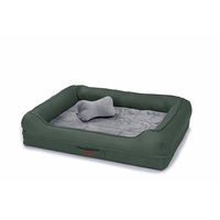 Produktbild von RAIKOU Hundebett XXL Dunkelgrün mit abnehmbarem Kissen und waschbarer Polsterung 80 x 60 x 7 cm