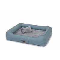 Produktbild von RAIKOU Hundebett XXL mit abnehmbarem Kissen Blau 80 x 60 x 7 cm