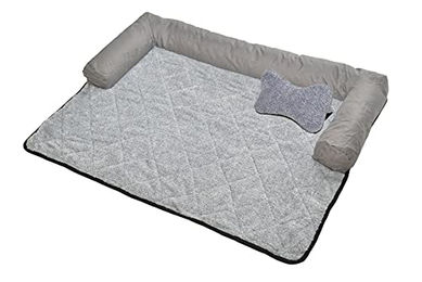 RAIKOU Hundedecke als Sofaschutz und Kofferraumschutz mit Antirutsch Beschichtung, grau, 90x90cm – Bild 1 von 8