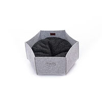 Produktbild von RAIKOU Katzenkorb aus Filz Katzenbett in Grau Schwarzmelange