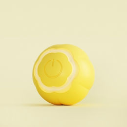 RAIKOU Power Smart Ball Gelb Interaktives Katzenspielzeug aus Silikon mit LED-Licht – Bild 1 von 3