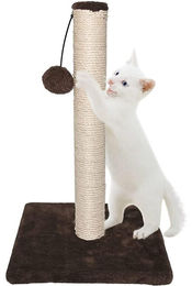 RAM ONLINE Großer Kratzbaum für Katzen aus Plüsch in Braun 42cm – Bild 1 von 2