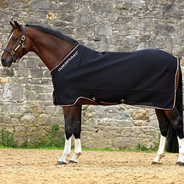 Rambo Airmax Cooler Rug Pferdedecke 5ft6 Schwarz Orange Beige – Bild 1 von 2